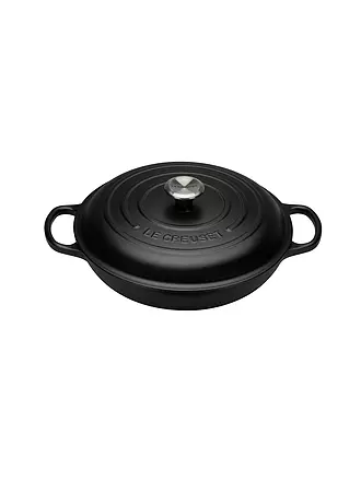 LE CREUSET | Gourmet-Profitopf "Signature" 30cm/3,2l (Ofenrot) | schwarz